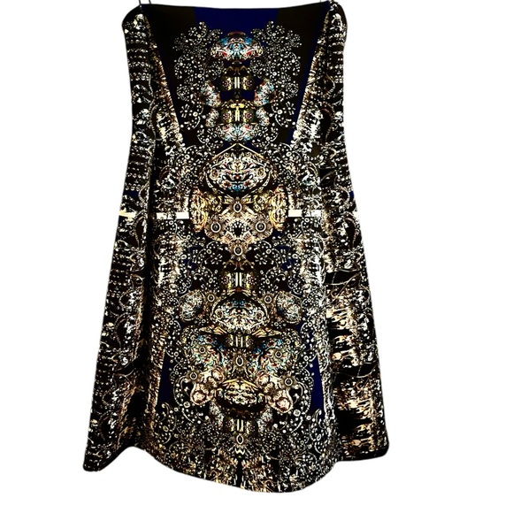 ππ₯π¨π―ππ« πππ§π²π¨π§ Black Scuba Strapless A-Line Flare Dress Size Medium - Picture 1 of 9